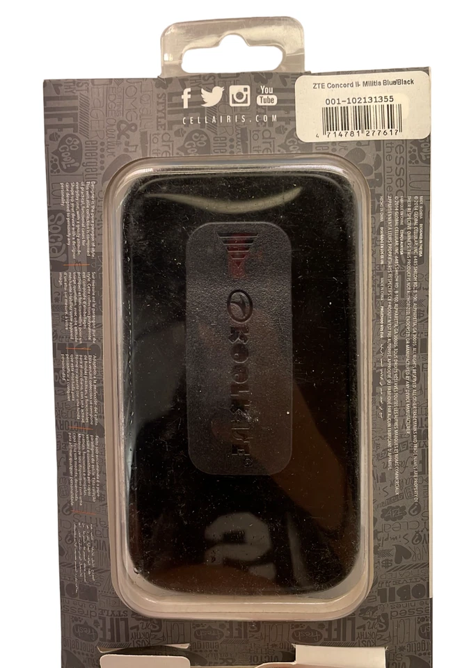 Cellairis Phone Case with Stand for ZTE Concord II - Militia Blue/Black - Image 3 of 4