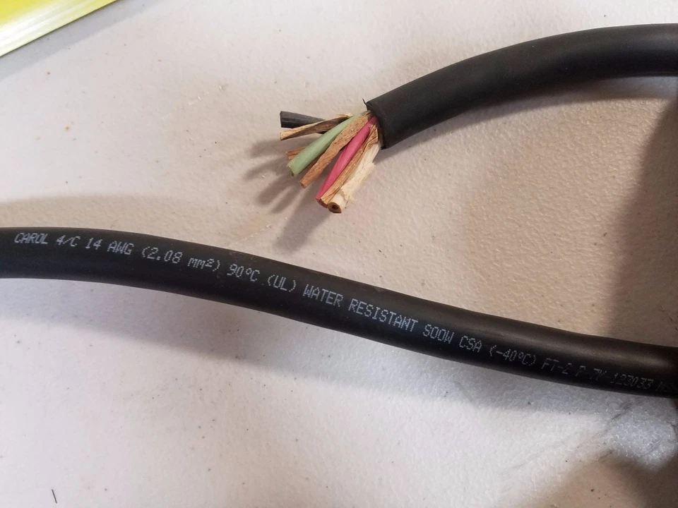 ACDC WIRE AND SUPPLY 14/4 SOOW SO Cord 25 ft HD USA Portable Outdoor Indoor 600V Flexible Wire cable