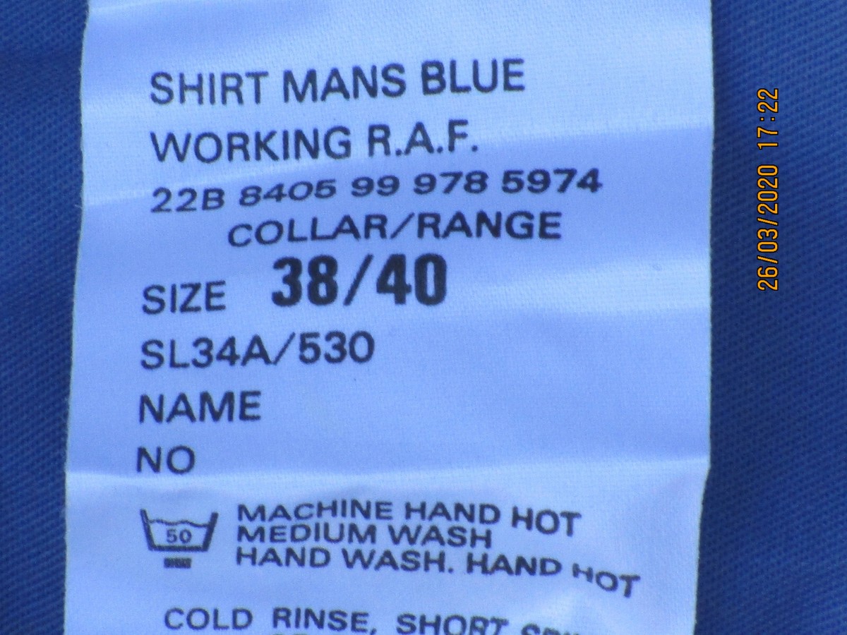 RAF Bleu Chemise Britannique Air Force Service Uniforme Robe