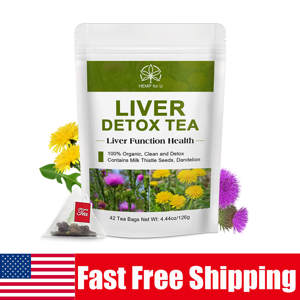 42D Organic Milk Thistle Liver Cleanse Detox Tea Herbal Liver Support