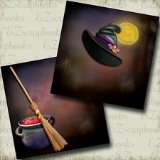 WITCH ESSENTIALS NPM - Halloween - 2 Premade Scrapbook Pages - EZ Layout 4117