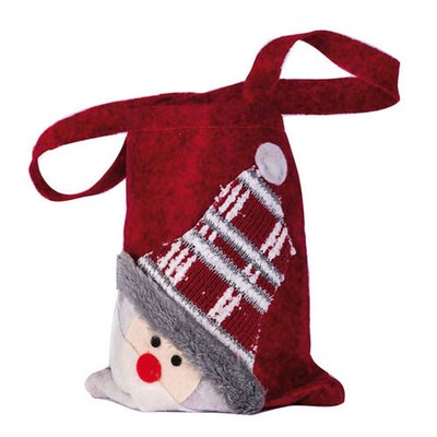 Weihnachtstasche Nikolaus, aus Filz, 19 x 16 cm - Geschenkbeutel