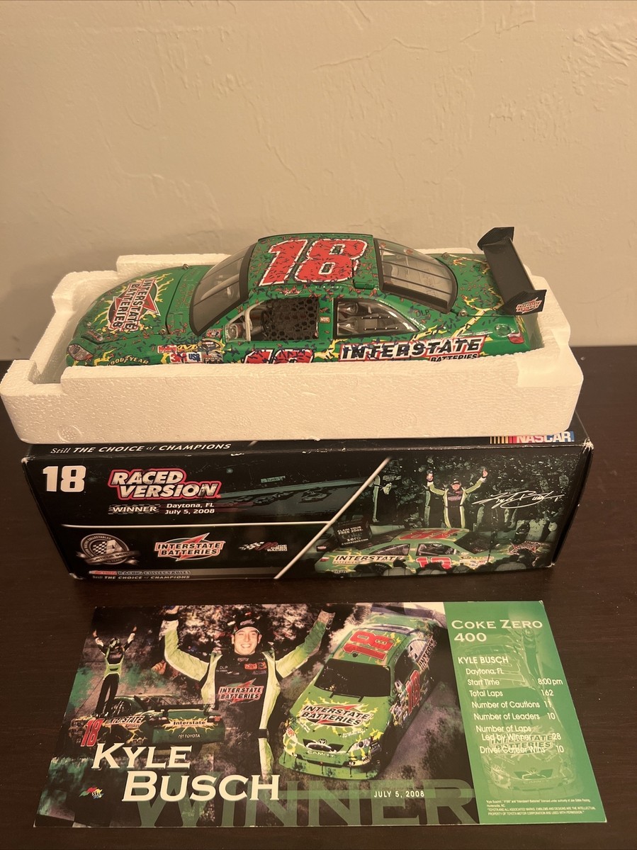Kyle Busch 2008 インターステートバッテリー デイトナ 2008 Kyle Busch #18 Interstate Batteries Daytona Raced Win Version