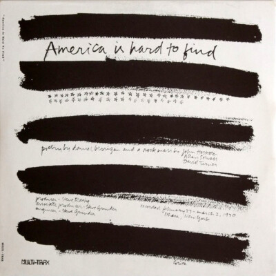 America Is Hard To Find (1970) Multi-Trax ZB-176 music/spoken word vinyl NEW