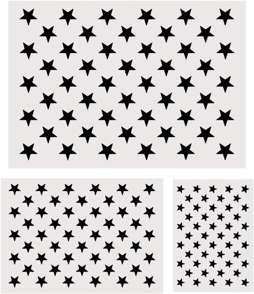 3 Pack 50 Star Stencil American Flag Star Templates For Painting Crafts 3 pack 50 star stencil american flag star templates for painting crafts