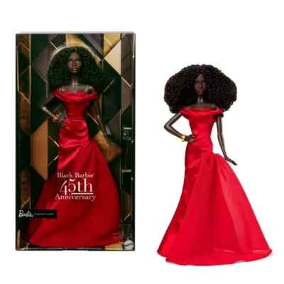 Barbie Signature Collectible Doll in Red Gown, 45th Anniversary by Kitty Black