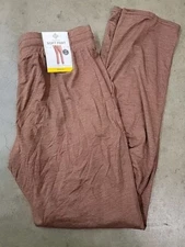NWT Member's Mark Women's Favorite Straight Leg Soft Pant Rust Heather SMALL