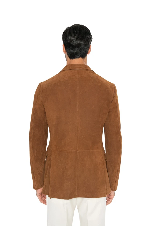 6800$ ISAIA Camel Safari Jacket Suede 100% Lambskin Leather 38 US 48 EU - Image 2 of 4