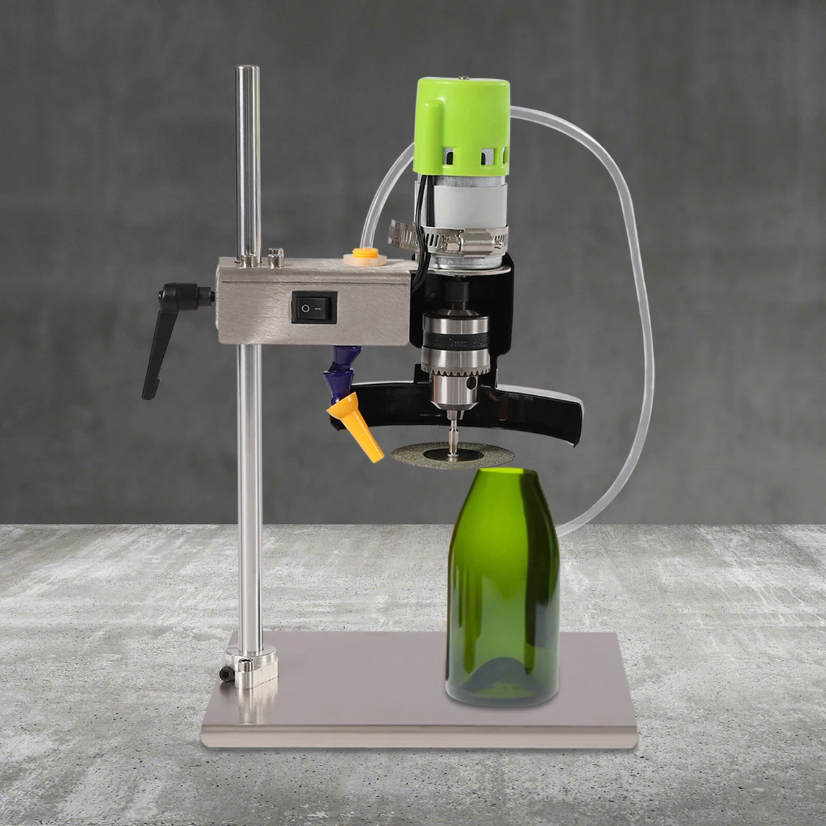 150W Electric Glass Bottle Cutter Glassware Cutting Machine 3 Saw Blades