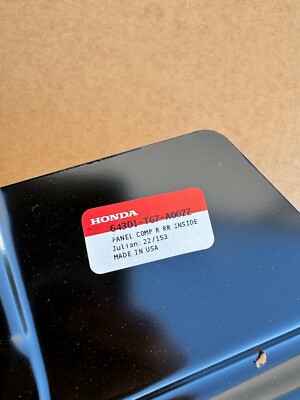 2016-2021 Honda Pilot Inside Passenger Rear Panel 64301-TG7-A00ZZ