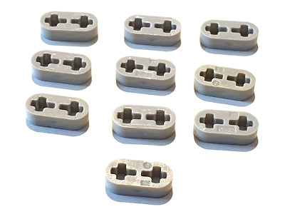 10x Lego Technic Liftarm flach 1x2 #41677  hell Grau