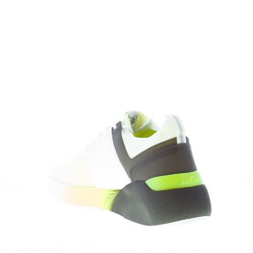 HOGAN herren schuhe Multicolor gewebe leder Active One sneaker weiß gelb schwarz - Bild 4 von 7