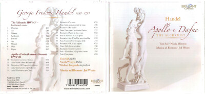Handel: Apollo e Dafne, The Alchymist CD Nice!  #1220GL