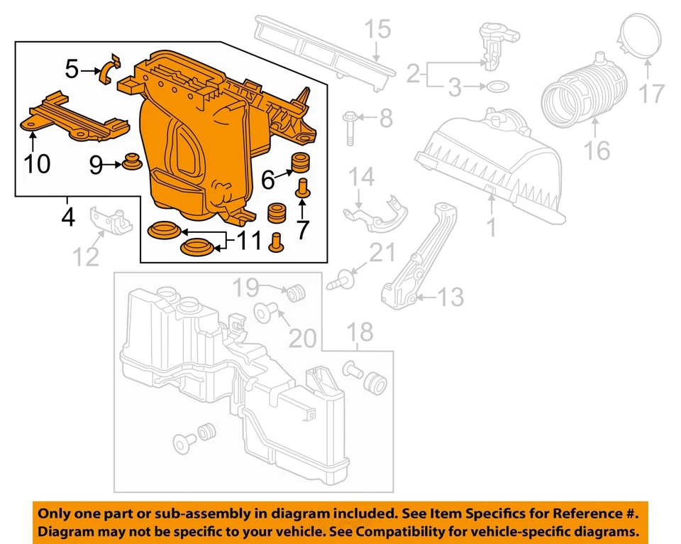 Conjunto de filtro de aire usado se adapta a: Honda Civic 2017 2,0 L grado de aspiración natural Foto 3 de 4