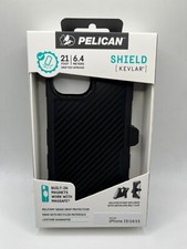 Pelican Shield Made With Kevlar Magsafe Case W/ Holster For iPhone 15 - Black
