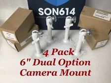 Lot of 4 Heavy Duty 6" Dual Mount Option Wall Ceiling T-Rail 4 CCTV Camera NEW!