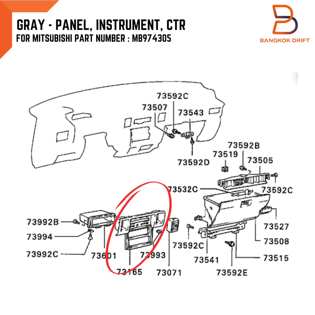 GREY RADIO DASHBOARD PANEL FASCIA VENT TRIM FOR MITSUBISHI L200