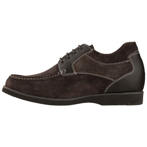 CALTO Men's Invisible 3" Height Increasing Elevator Moc-Toe Casual Boat Shoes - Picture 14 of 16