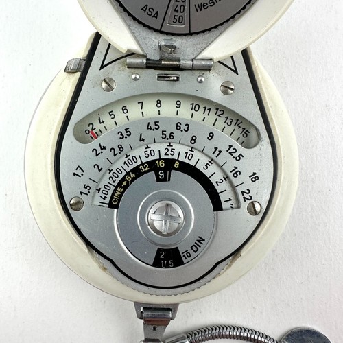 Medidor de luz Bertram Chrotar 1952 vintage celda de selenio ¿no funciona? Hermoso - Imagen 5 de 6