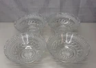 Set/4 Berry Bowls Anchor Hocking WEXFORD Pressed Glass Diamond Pattern