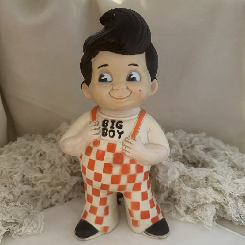 Vintage 1973 Bob's Big Boy Rubber Bank Vinyl Doll 8.5” Figure 