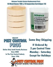 10 Advance Termite Inspection Monitors TIC & 10 Wood Monitor Bases TMB