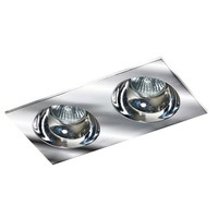 2X50W GU10 IP20 Downlight Einbauleuchte Chrom Modern Neu
