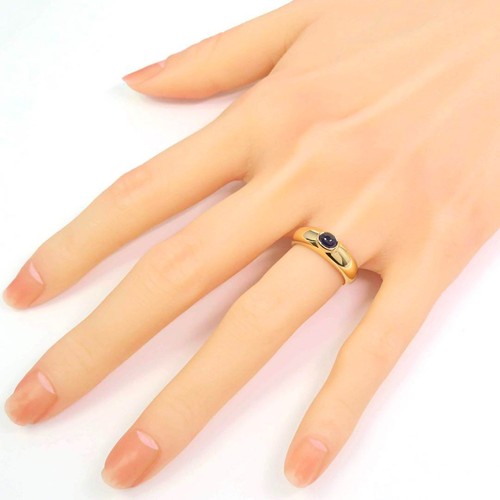 Chaumet Paris Anneau Cabochon Sapphire 18k Yellow Gold Ring Jewelry w/Paper - Picture 9 of 10