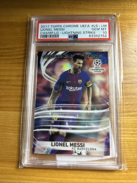 Lionel Messi 2017 Topps Chrome UEFA Champions League Refractor