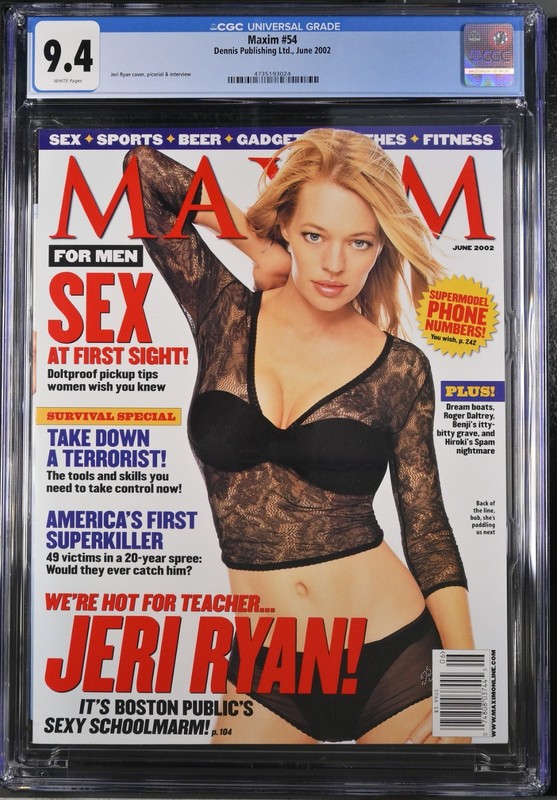 2002 Maxim Magazine JERI RYAN CGC 9.4