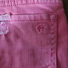 JUSTICE Denim Jean Sz 10 Mini Mom Hot Pink Distressed & Frayed Bottom Hem Shorts — photo 3