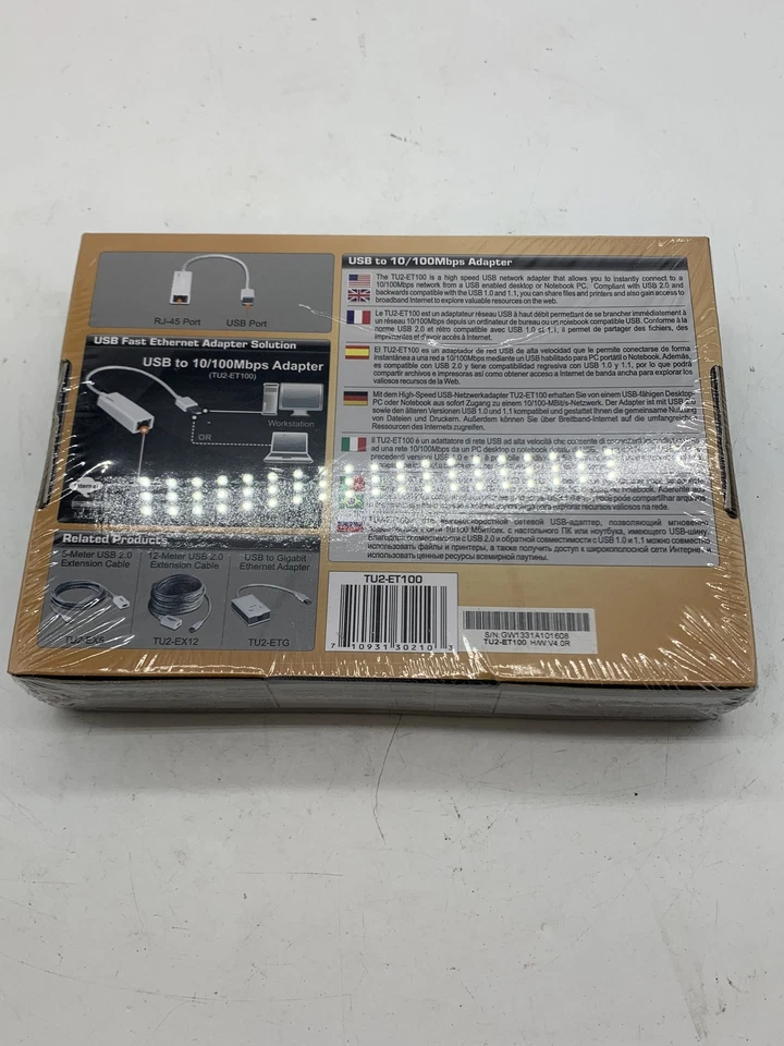 SEALED Trendnet TU2-ET100 USB to 10/100Mbps Adapter w/ FREE SHIPPING - Image 4 of 4