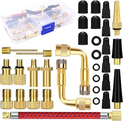 Fahrradventil Adapter Set, 21 Stück Fahrrad Ventiladapter Ventil Adapte
