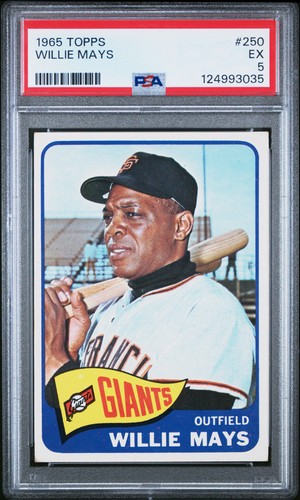 1965 TOPPS #250 WILLIE MAYS PSA 5