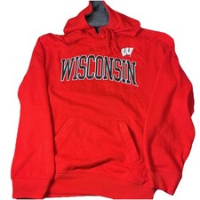 CSA Wisconsin Badgers Hooded Sweatshirt Red L NCAA Fan Apparel