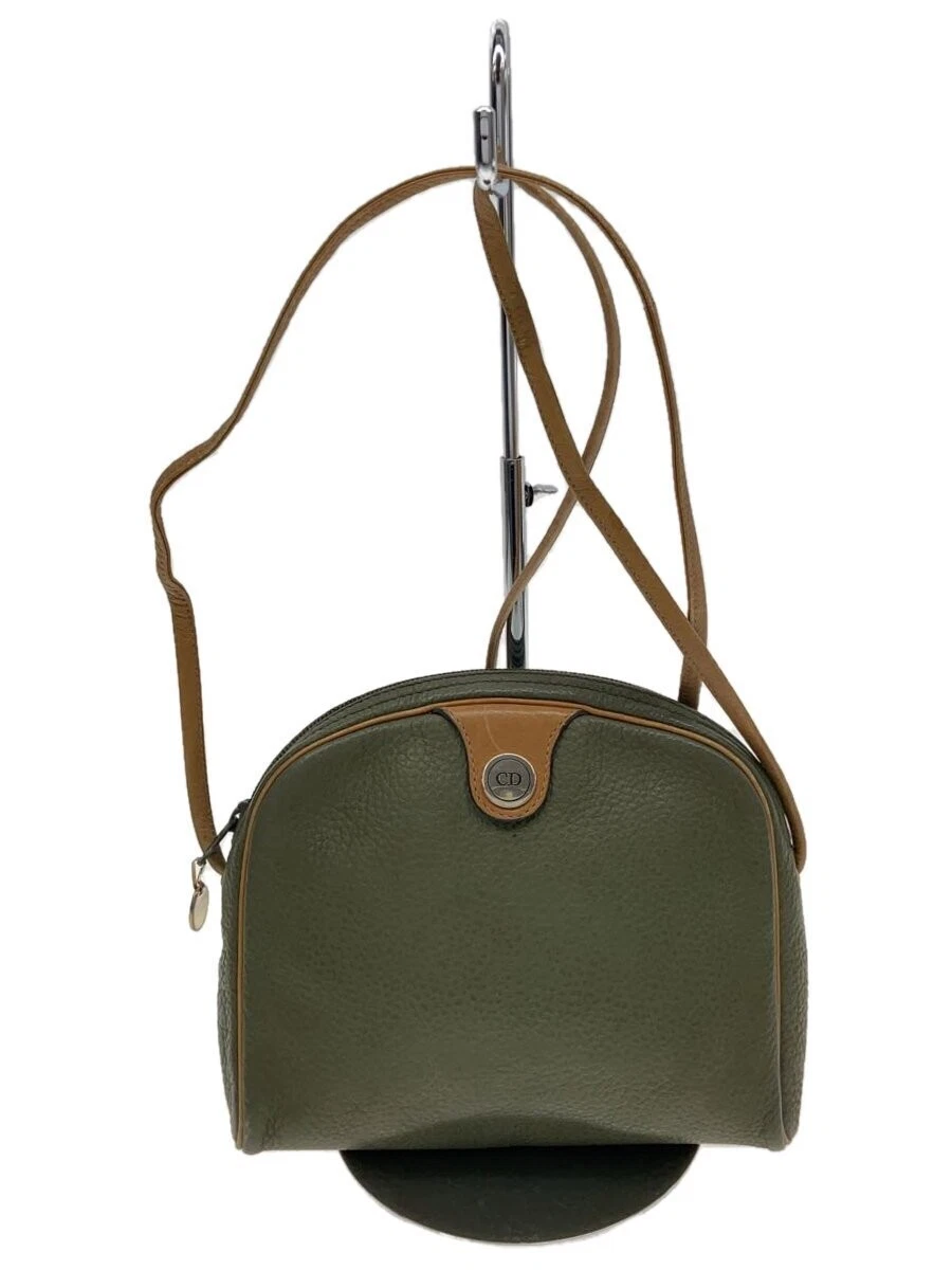 Sac bandoulière Christian Dior cuir kaki