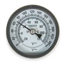 Bimetal Thermom, 5 In Dial, 0 To 250F,  1Ngf2