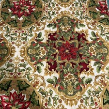 Timeless Treasures Holiday Christmas Floral Cotton Quilting Fabric 2.3 Yd X 42