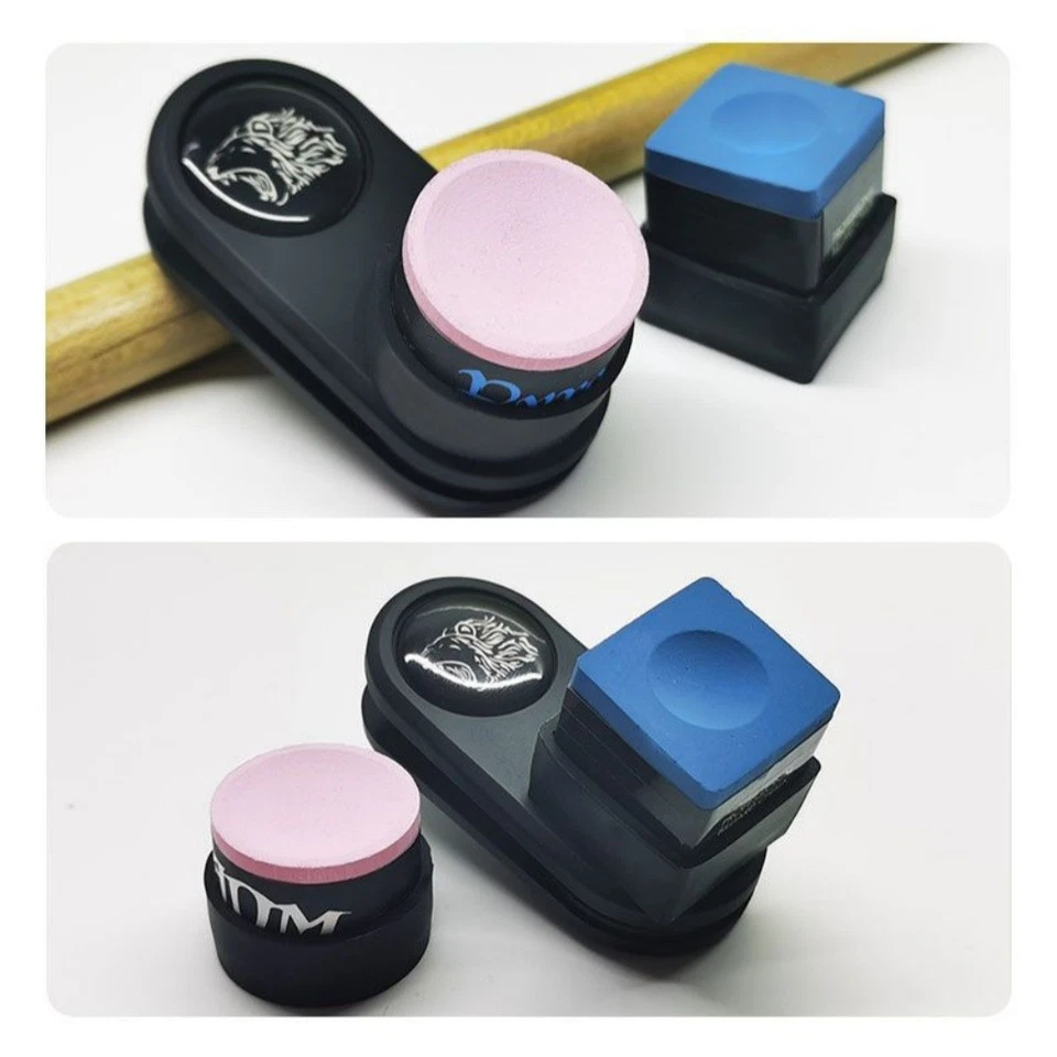 Portable Strong Magnetic Billiard Chalk Round  amd Square Holder + Clip - Image 2 of 4