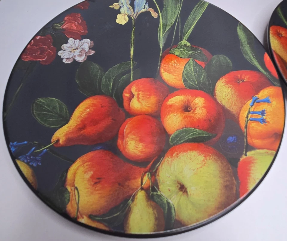 The MET Conjunto de 4 Pratos de Jardim Meia-Noite Arte Natureza Morta Orsola Maddalena Caccia - Imagem 3 de 4