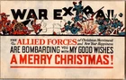 WW1 WWI US Army Military AEF Photo Postcard Christmas Greetings from Europe