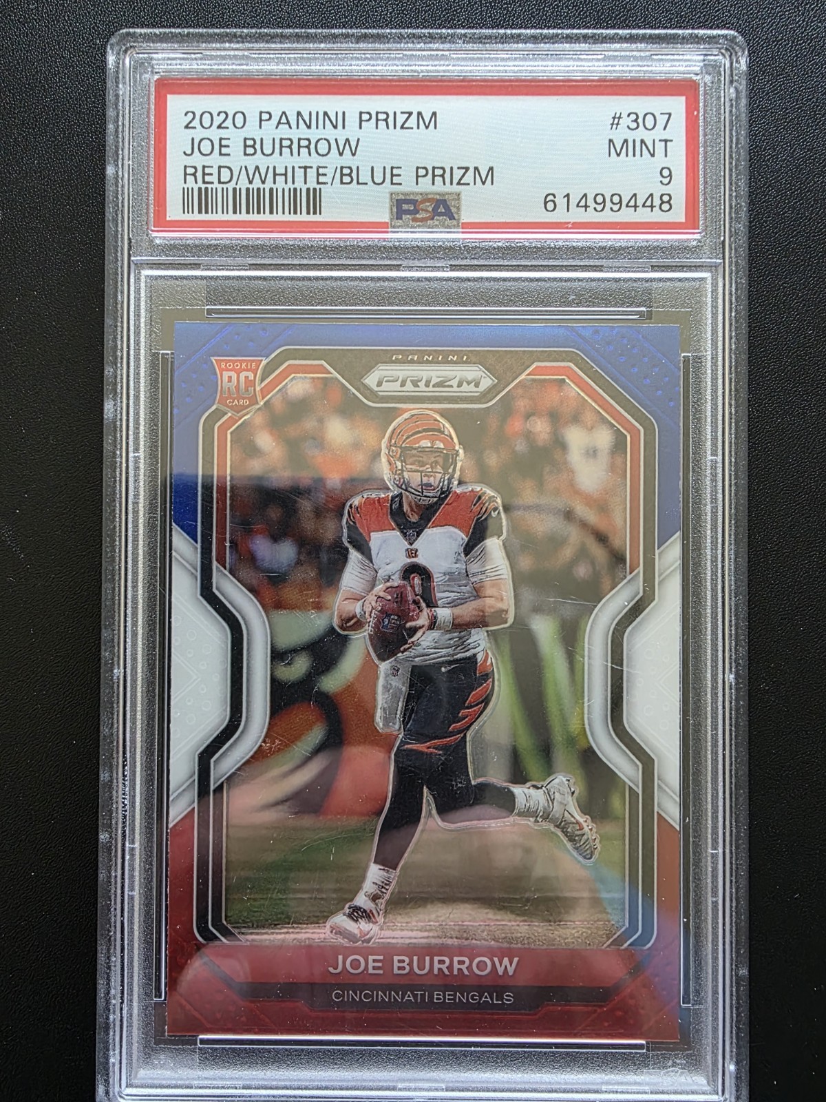 2020 Joe Burrow Prizm Red White Blue Rookie PSA 9 🔥🔥🔥🔥🔥