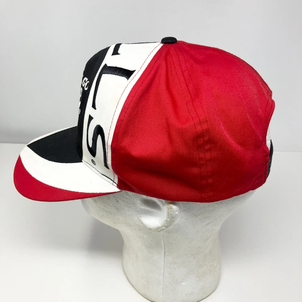 老式 90 年代芝加哥公牛队 NBA 篮球平沿双胞胎帽子色块 — 第 2/4 张图片