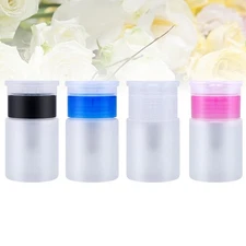 4 Pcs Travel Formula Dispenser Liquid Bottle Empty Lotion Bottles with Pump