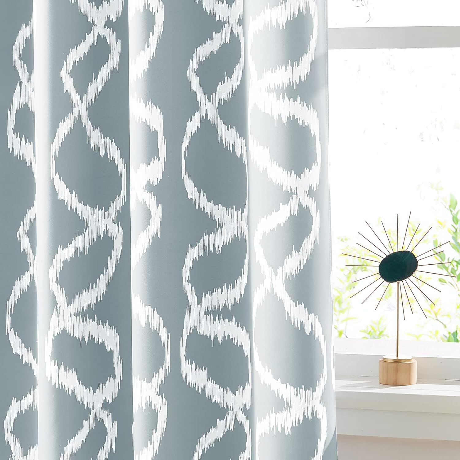 RYB HOME Short Curtains for Small Window, Room Darkening Rustic Boho Window