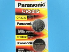 PANASONIC  CR2032  LITHIUM 3V  BATTERY 2Pcs