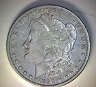 1890-S Choice AU Morgan Silver Dollar