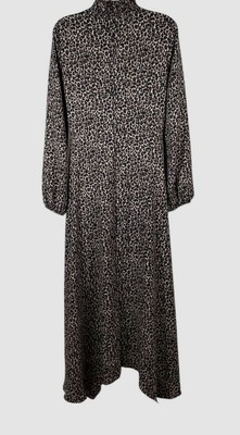 maxi smock dress long sleeve Glamorous tie front volume sleeve maxi smock dress in gray black stripe