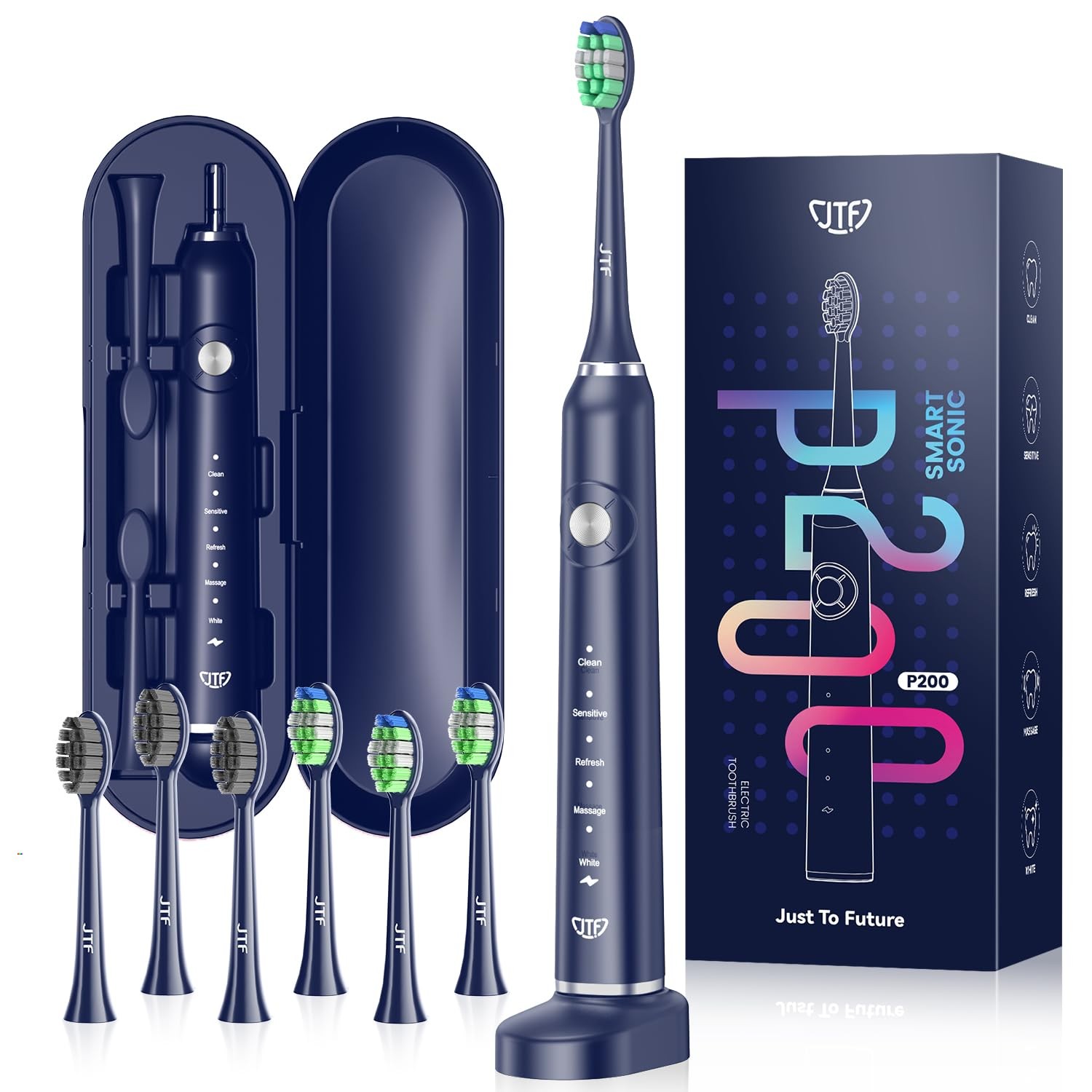 Sonic Electric Toothbrush for Adults - Fast Rechargeable Toothbrush with Travel
