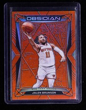 Jalen Brunson 2023-24 Panini Obsidian Electric Etch Orange Flood 06/99 [jm186